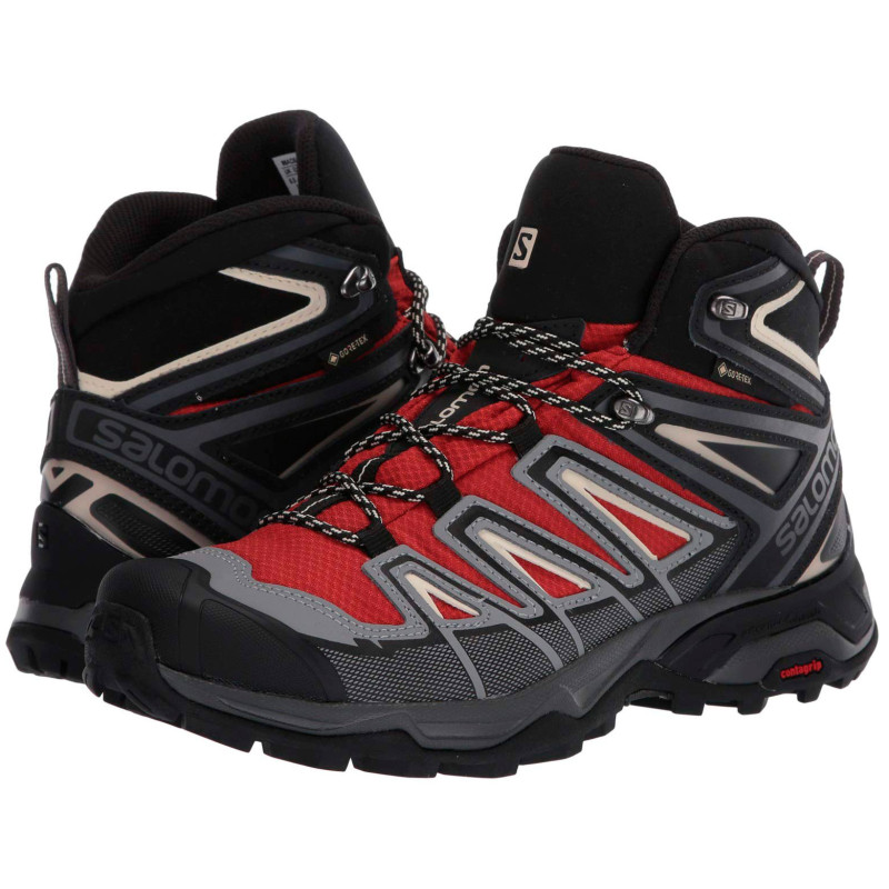 Salomon X Ultra 3 mi GTX Rouge/ Bottes de Gris