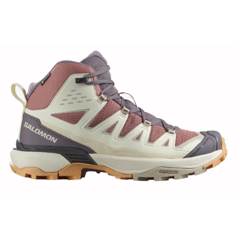 Chaussures Salomon X Ultra 360 Edge Mid GTX W Beige/Marron/Violet
