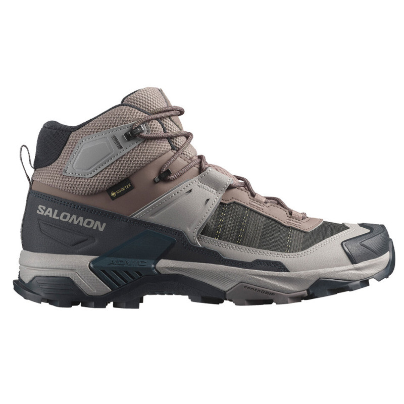 Chaussures Salomon X Ultra 5 Mid GTX Noir/Gris/Marron