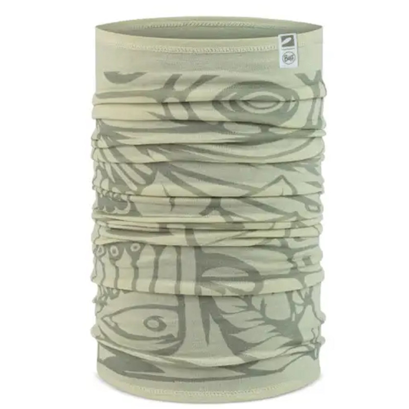 Cache-cou léger en laine mérinos Buff Cozumel couleur pistache