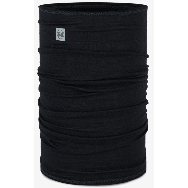 Cache-cou Buff Merino léger uni noir