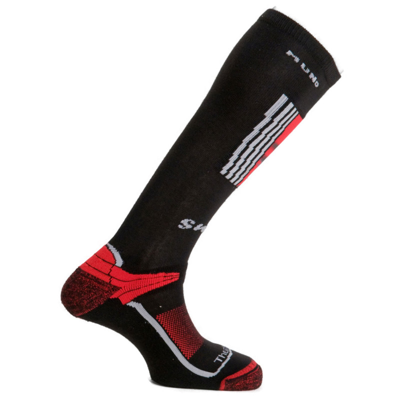 Calcetín Media Mund Snowboard Black-Rojo