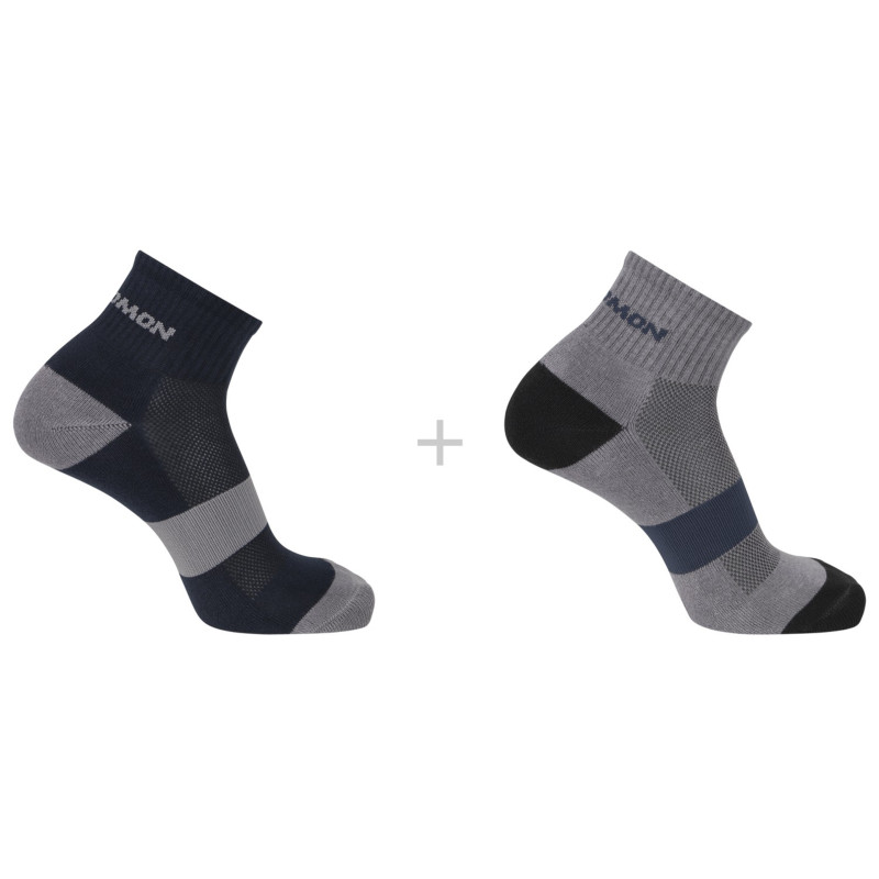 Chaussettes Salomon Evasion (2 paires) Bleu/Gris
