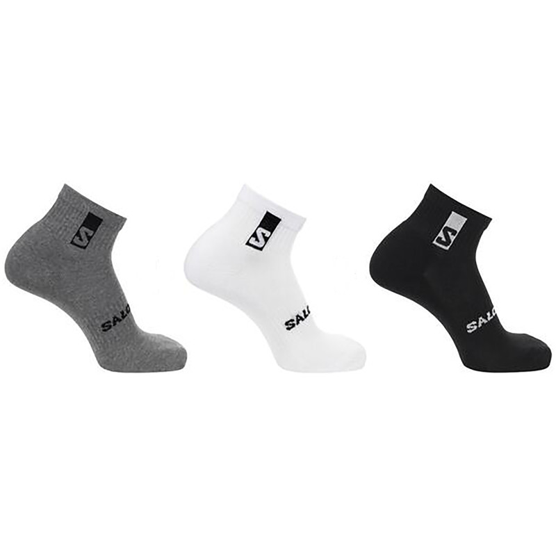 Chaussettes Salomon Everyday Ankle Pack-3 Noir/Blanc/Gris