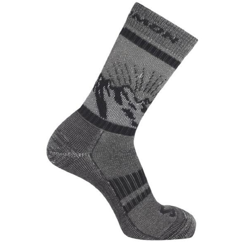 Chaussettes Salomon Retro Wool Crew Gris