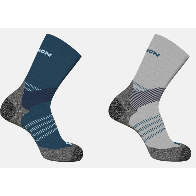 Chaussettes Salomon X Ultra Access Crew (2 paires) Gris/Vert