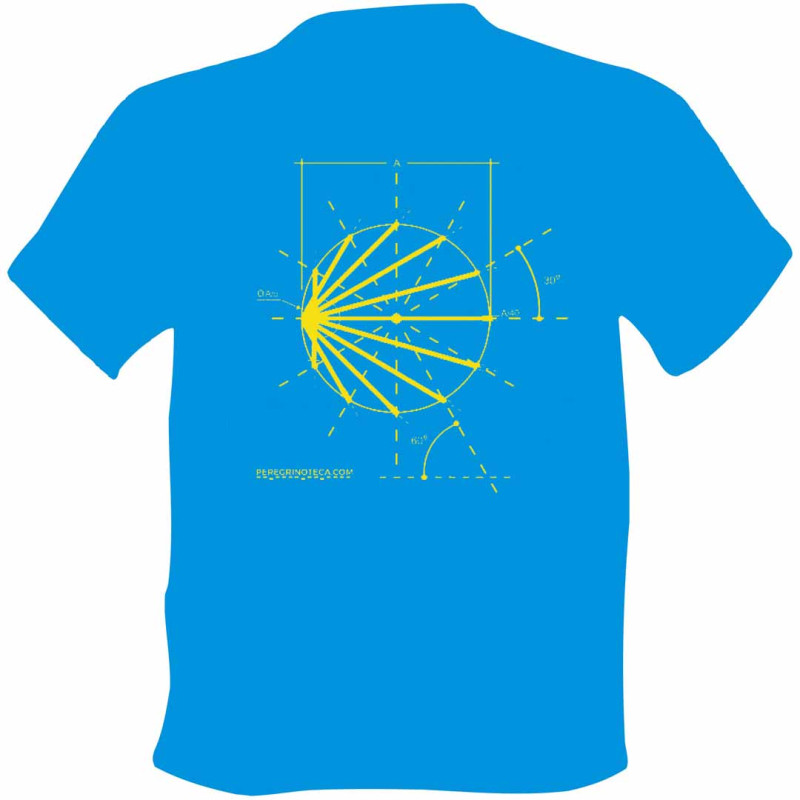 T-shirt Boceto Logo Chemin de Santiago Bleu