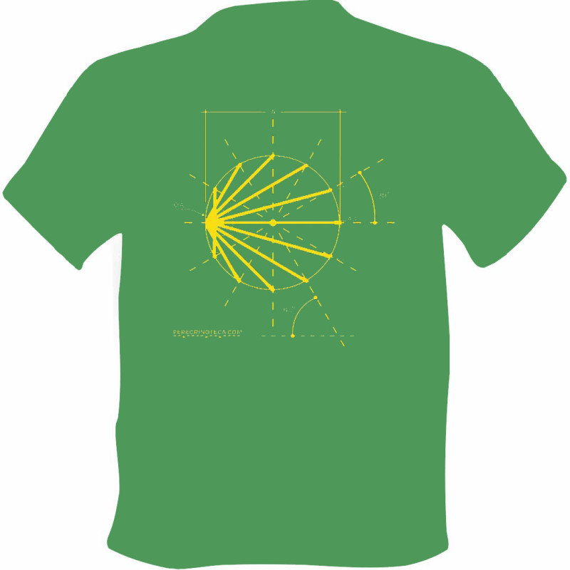 T-shirt Boceto Logo Chemin de Santiago Verde