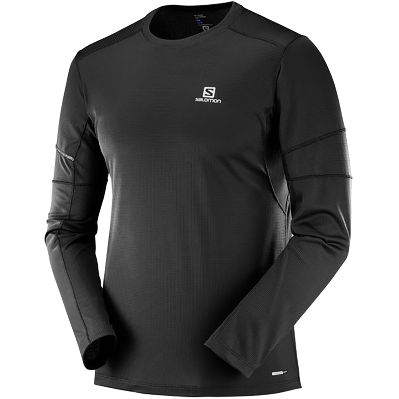 T-shirt Salomon Agile LS Tee noir