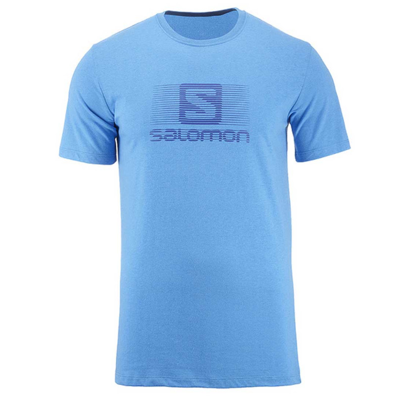T-shirt Salomon Blend Logo SS TEE Ciel bleu