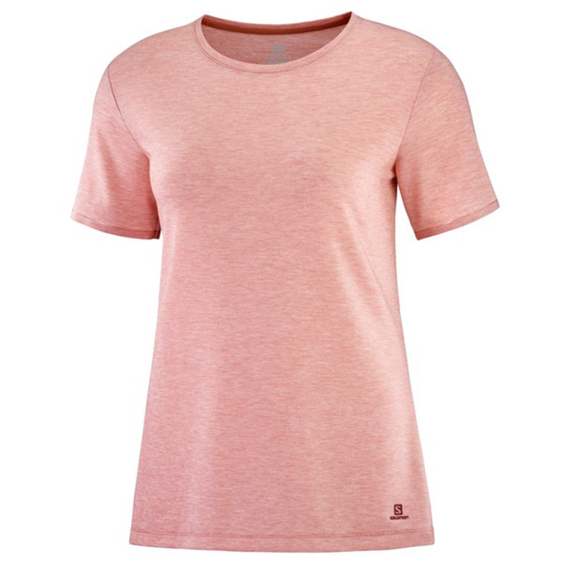 Camiseta Salomon Essencial T-shirt à manches courtes W Rosa