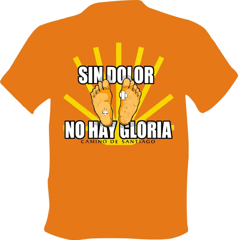 T-shirt Pas de douleur pas Gloria Naranja