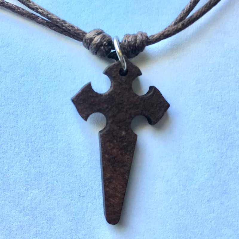 Colgante avec Cruz de Santiago Bois noir