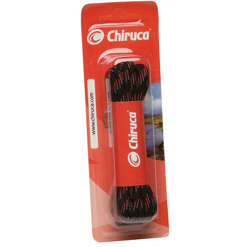 Lacets hydrophobes Chiruca 160 cm Negro-Rojo
