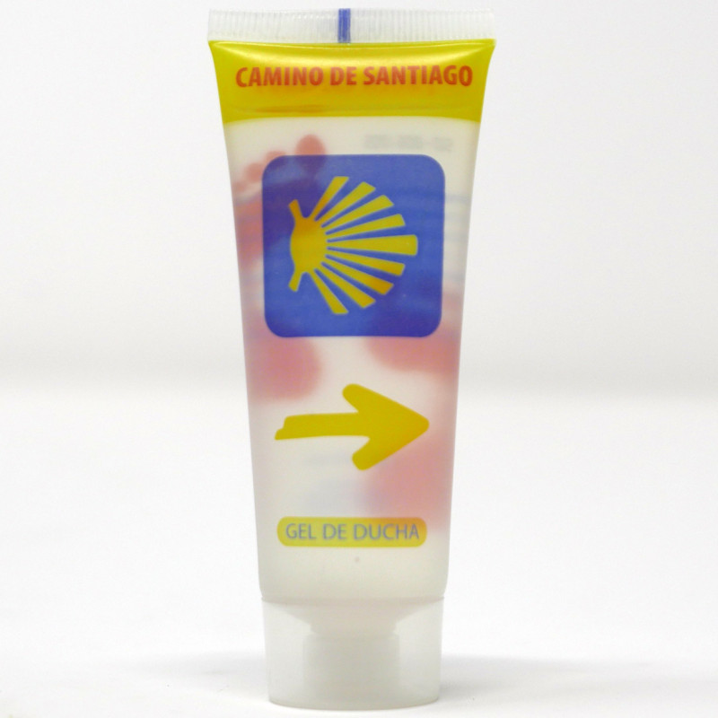 Gel douche en plastique de 50 ml.