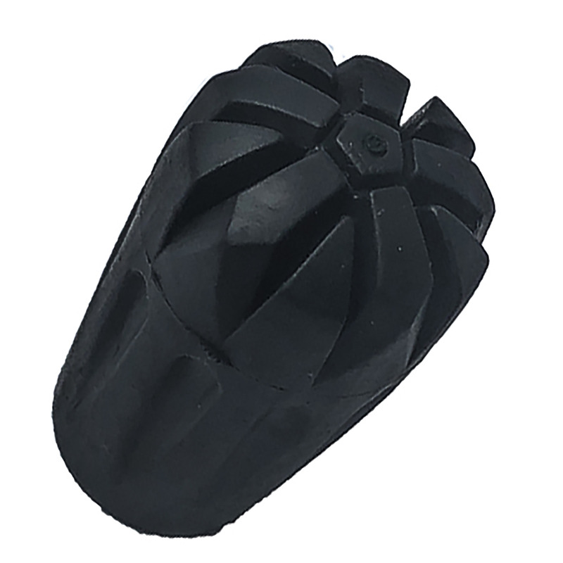 Canne de trekking en aluminium gaufré en caoutchouc