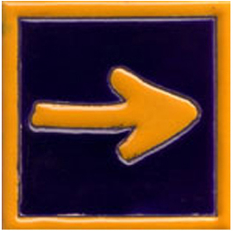 Flèche magnétique en céramique avec filo 7x7 cm