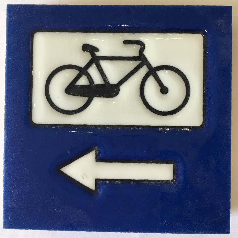 Aimant en céramique Vélo et flèche MyL 5X5 cm