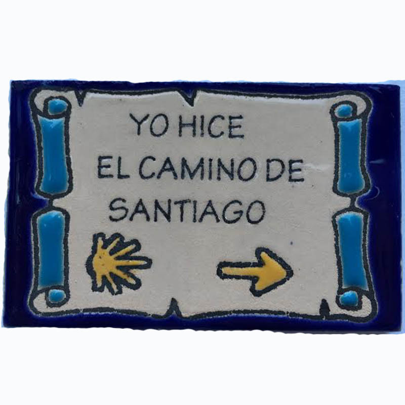 Aimant céramique J\'ai fait la Flèche et le Chemin des étoiles 5x7,5 cm