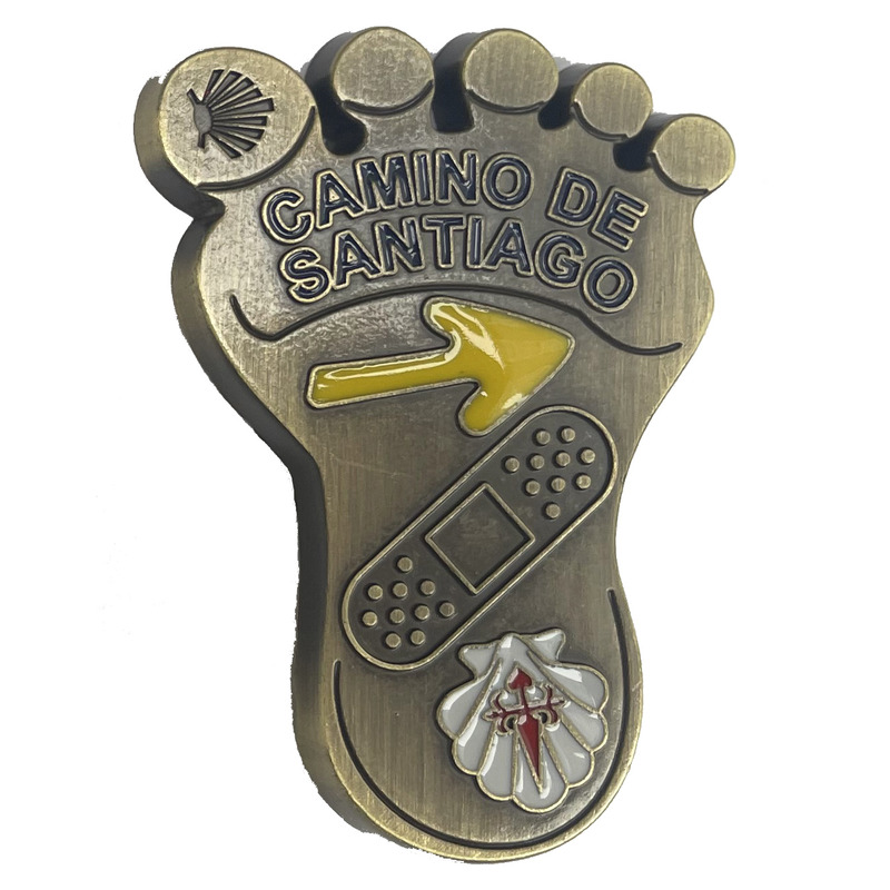 Aimant de plaque de pied Camino de Santiago