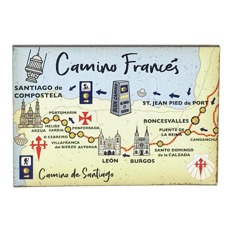 Aimant en bois peint French Way