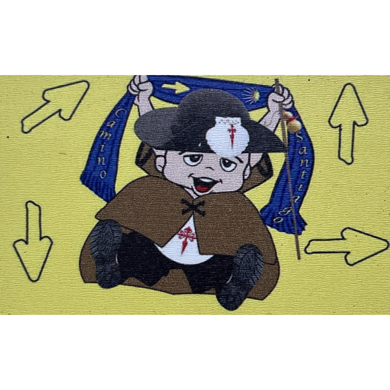 Écharpe de pèlerin aimantée en bois peint