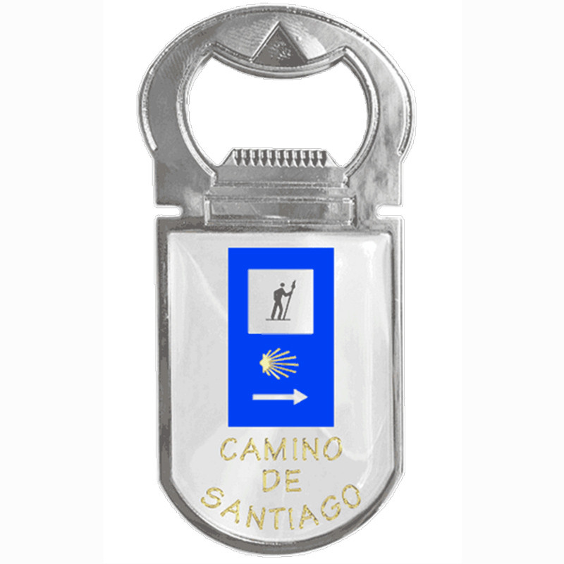 Aimant métallique avec ouverture Triple Sinal Way of Santiago