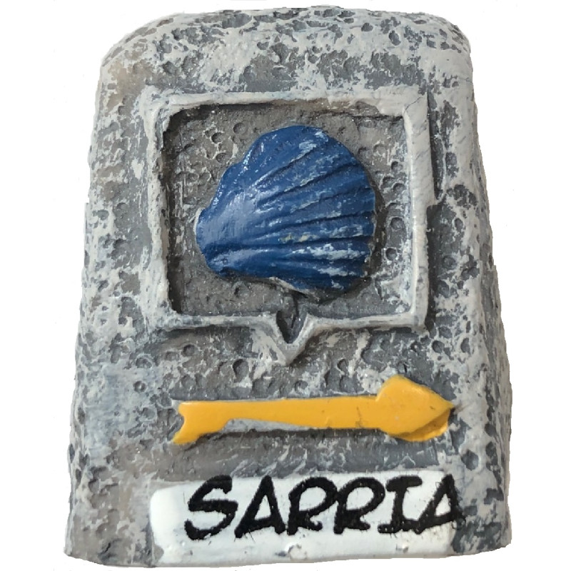 Petit aimant de cairn de coquille de flèche de Sarria