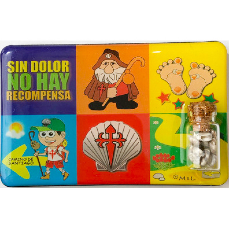 Aimant Cairn No Pain No Reward Bouteilles Coquilles