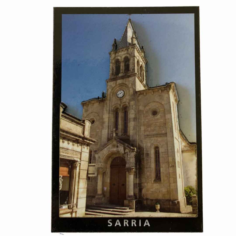Imán Madeira Relieve Église Santa Marina Sarria