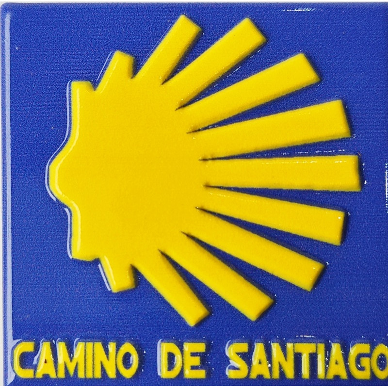 Imán Resina Star Cuadrado MyL Bleu/Amarillo