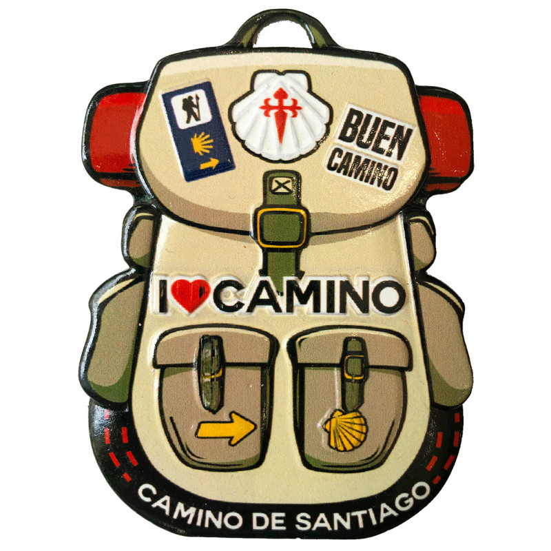Sac à dos aimanté en résine I Love Camino