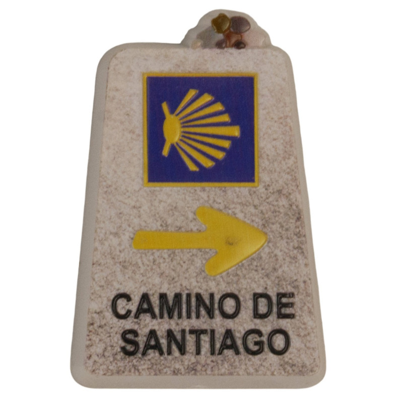 Cairn en résine du Camino de Santiago avec aimant en pierres