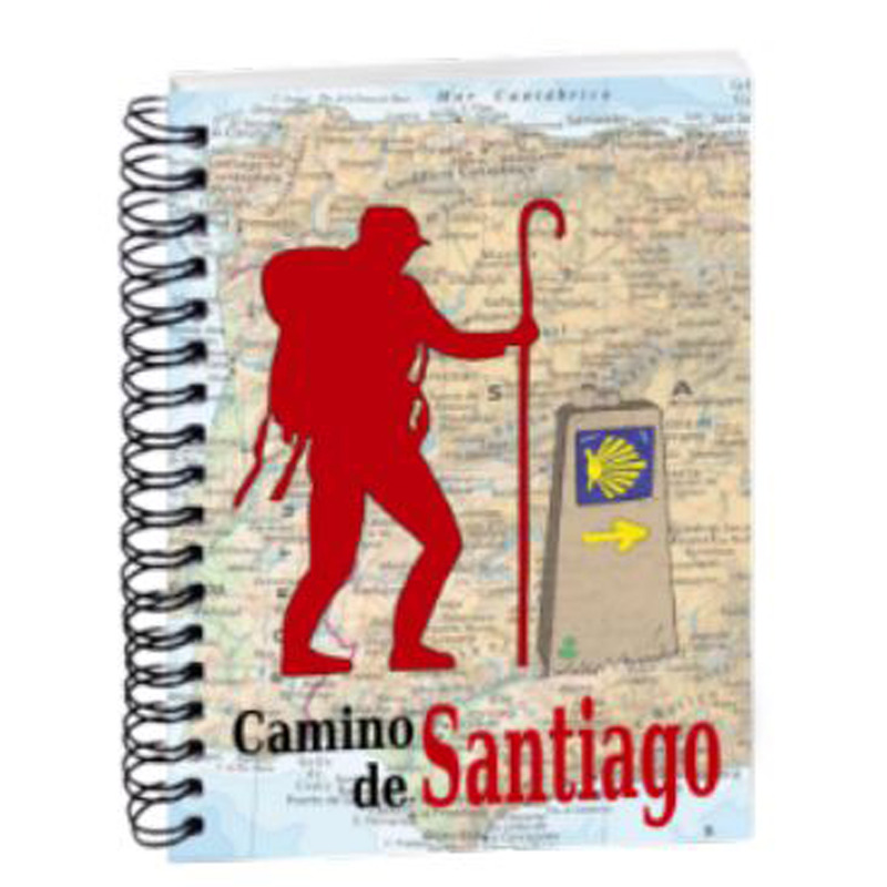 Carte du Camino de Santiago et carnet de pèlerin