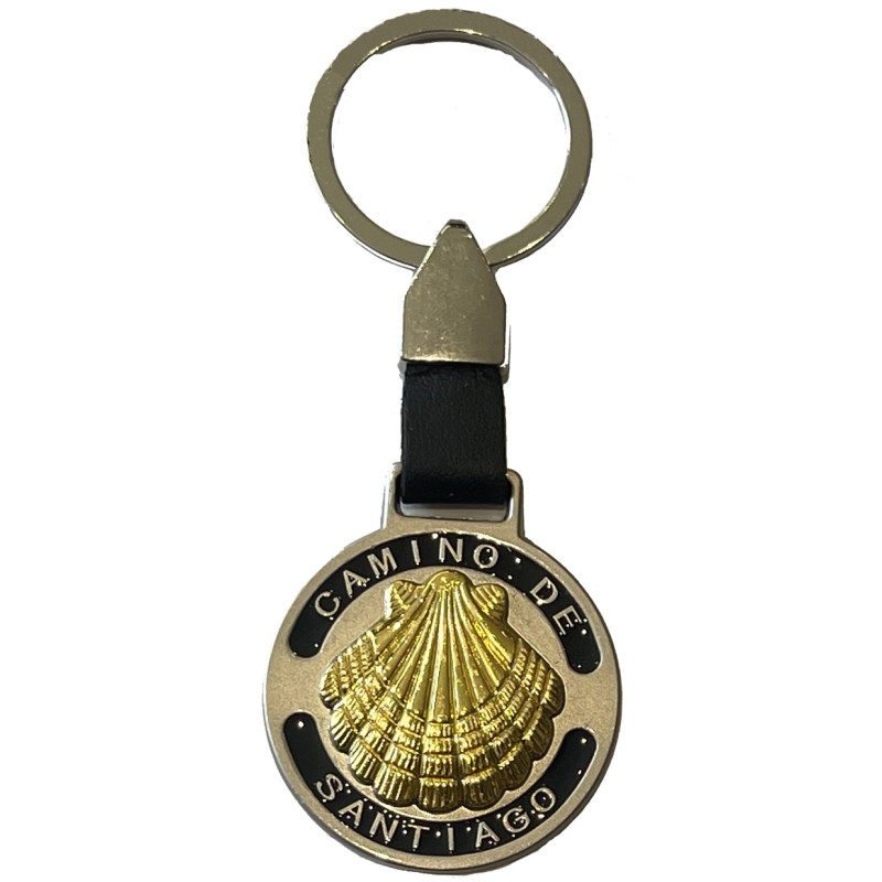 Porte-clés métal feston doré