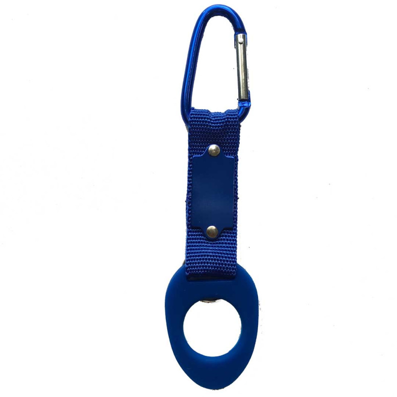 Bouteille porte-clés avec mousquet bleu