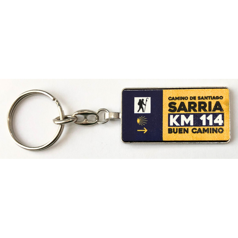 Porte-clés Sarria Km 114 Camino de Santiago