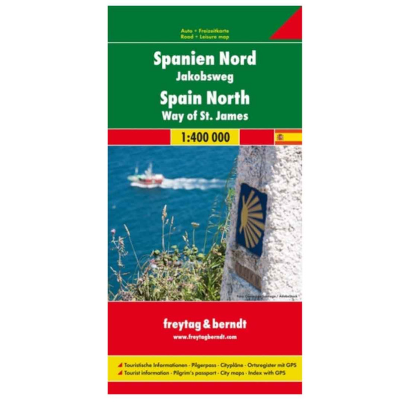Carte Chemin de Santiago Freytag 1:400,000