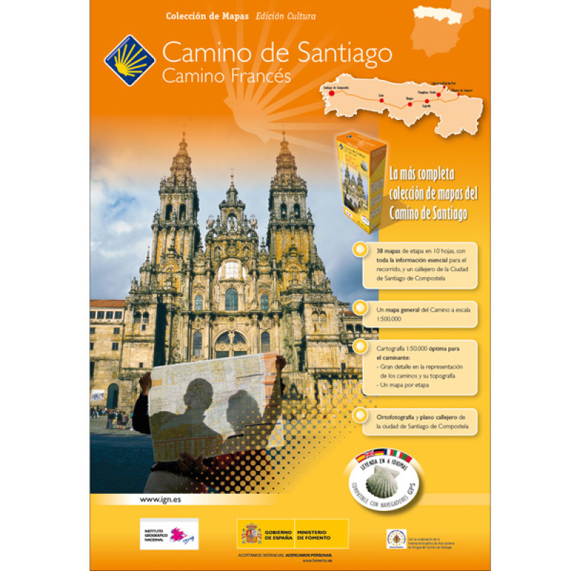 Carte Chemin Santiago par étapes