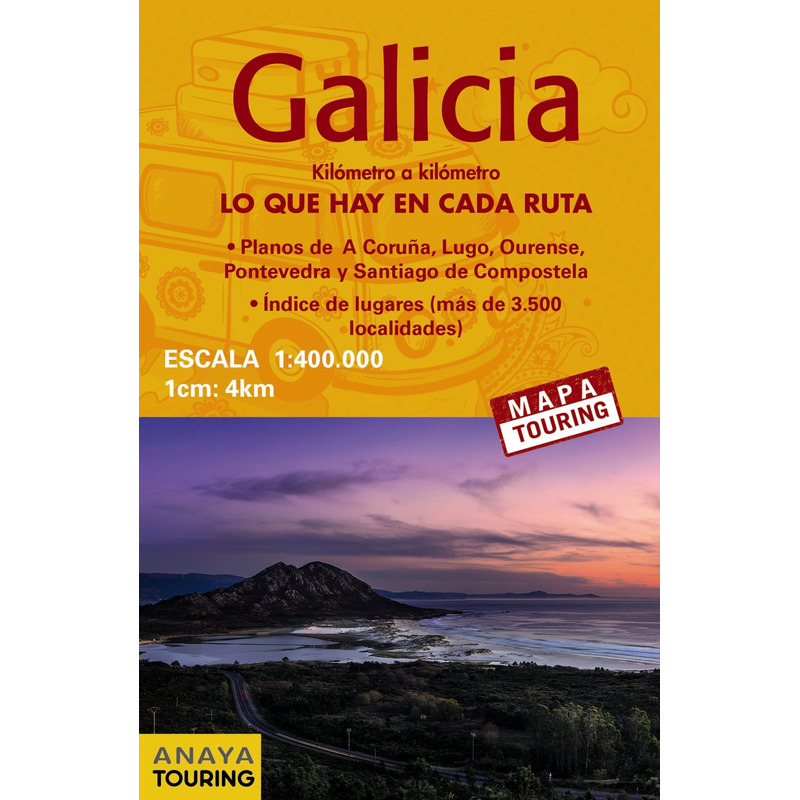 Carte routière dépliable Galice - Anaya