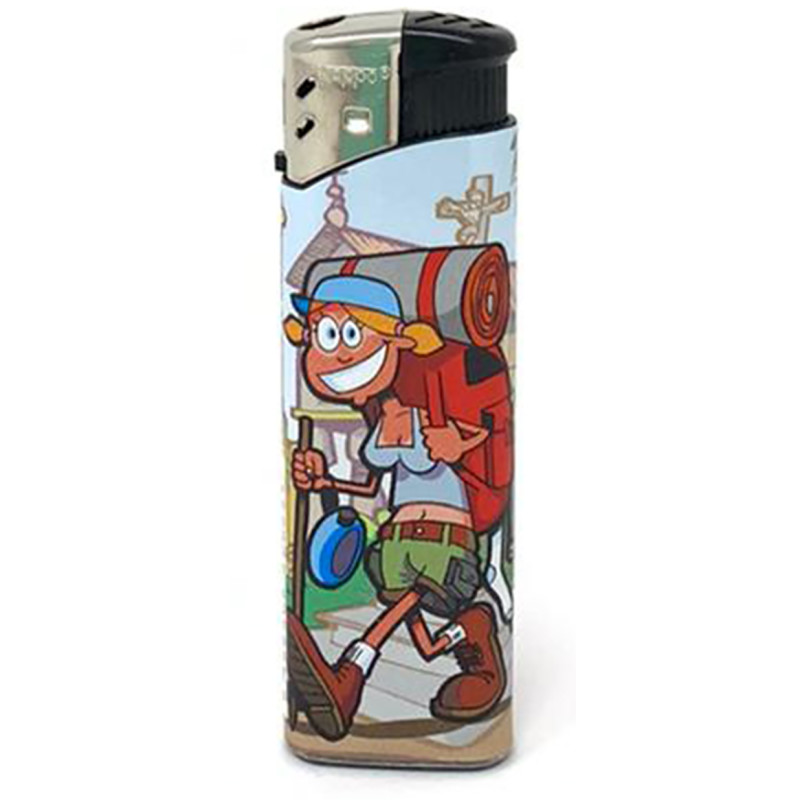 Mechero Pilgrim avec sac à dos Chemin de Santiago