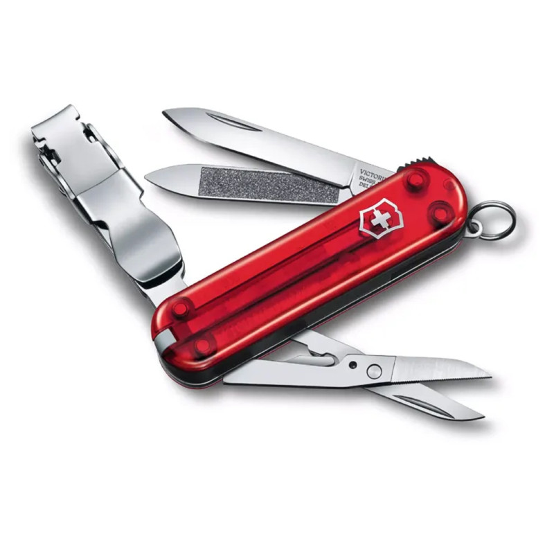 Victorinox Nail Clip 580 Couteau Rouge Translucide