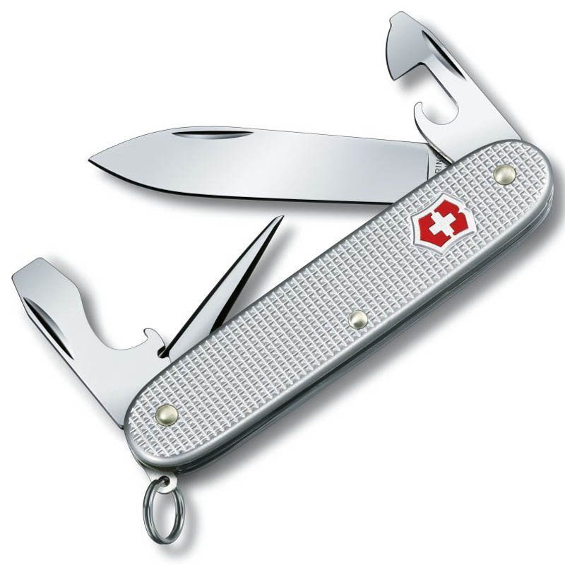 Navaja Victorinox Pioneer Alox Argent 8 Utilisations