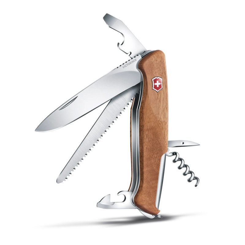 Couteau de poche Victorinox Ranger 55 Wood 10 outils 130 mm Bois