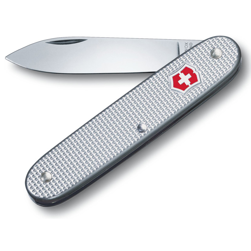 Navaja Victorinox Alox argenté côtelé