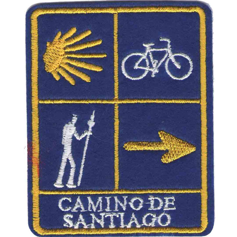 Parche Broderie tétrasímbolos avec Bici Camino de Santiago