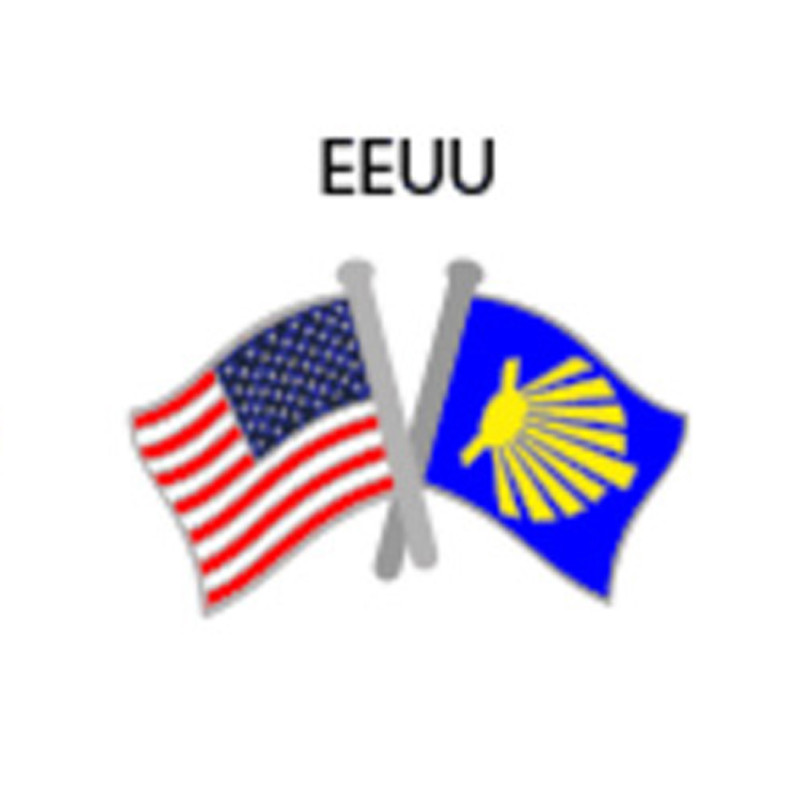 Pin Metal Drapeau USA Voie Santiago