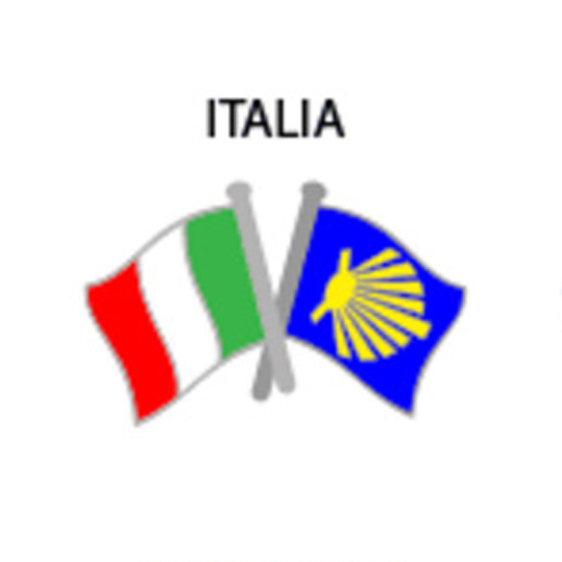 Pin Metal Drapeau Italie Chemin Santiago