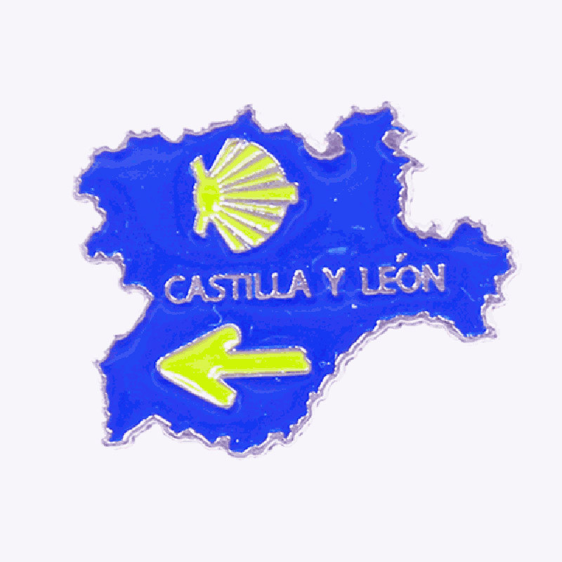 Pin carte métallique Castille et Lion