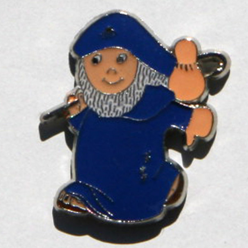 Pin Pèlerin Bleu Métal